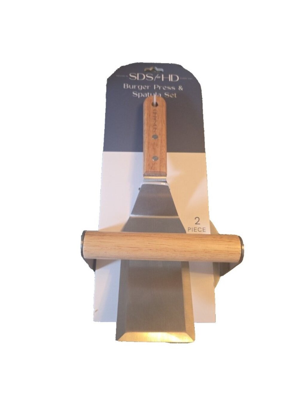 Burger Press and Spatula Set Round Heavy Duty Grilling Metal Hamburger Turner